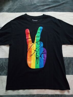 Spencer's Black Graphic Logo Tee with White Print
